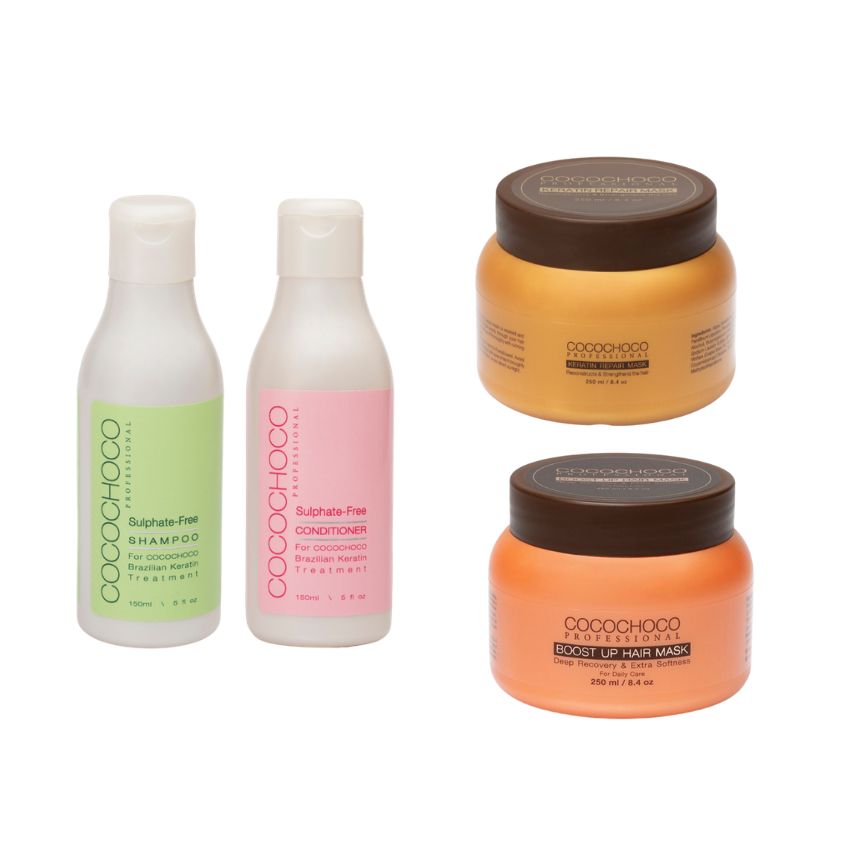 COCOCHOCO SET Šampon bez sulfata 150ml + Regenerator bez sulfata 150ml + Maska za kosu 250ml