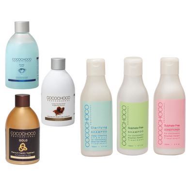 COCOCHOCO SET Keratin 250ml + Clarifying šampon za dubinsko pranje i pripremu kose 150ml + + Šampon bez sulfata 150ml + Regenerator bez sulfata 150ml